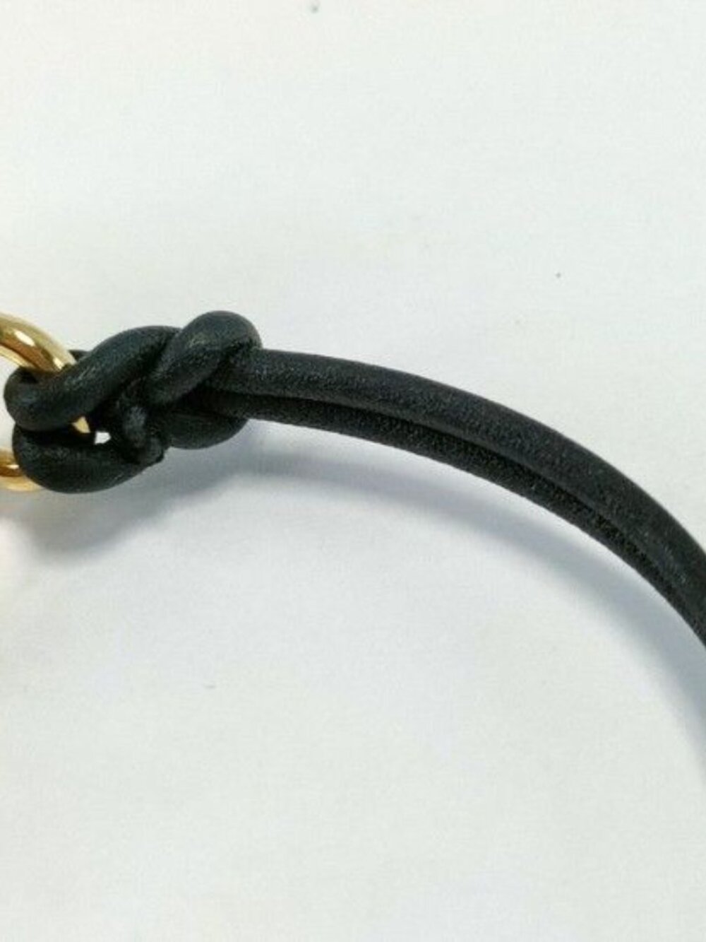 Louis Vuitton Bracelet LV Padlock Gold Black Leather Metal - Picture 10 of 10